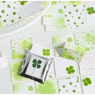 ☘️🌷พร้อมส่ง!มินิหัวการ์ดกระดาษ แพค10ชิ้น ใบโคลเวอร์ โชคดี คล…