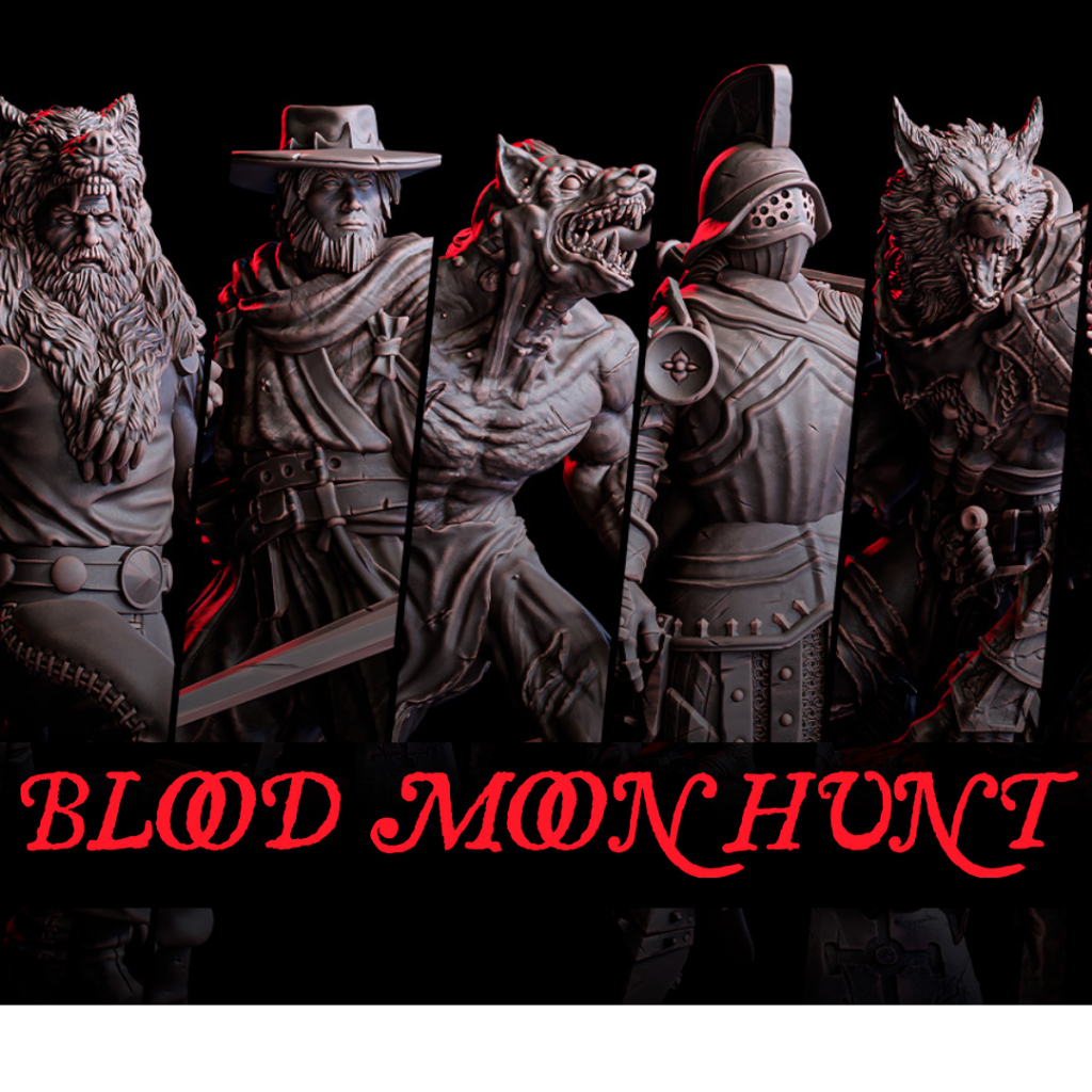 DnD Miniature I Blood Moon Hunt - โมเดลบอร์ดเกม (งานเรซิ่นยังไม่ลงสี) ฐาน 1-2 นิ้ว