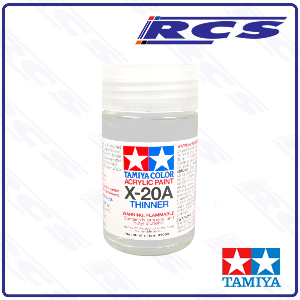 ★ไม่สามารถใช้เช็ด panel line accent color ได้★ TAMIYA 81030 X-20A Acrylic thinner (46ml)