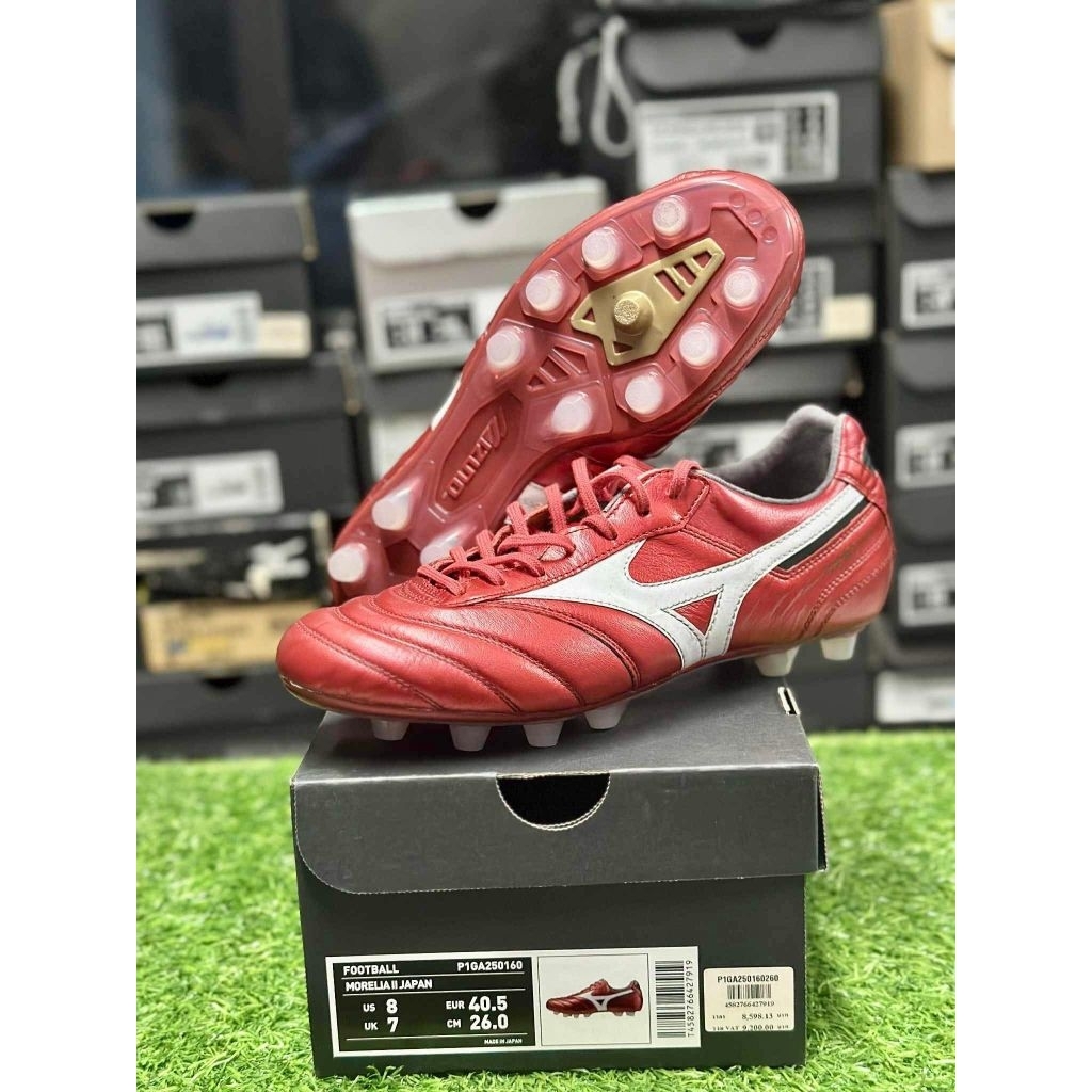 รองเท้าฟุตบอลมือสอง mizuno morelia ll japan ครบรอบ40ปีไซร้260cm.