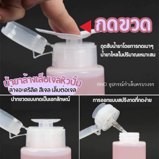 น้ำยาล้างเล็บเจล หัวปั๊ม ใช้สะดวก น้ำยาล้างอะคริลิค 160ml