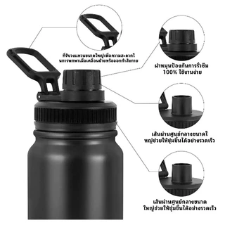 กระติกน้ำ 304 ขวดน้ำสแตนเลส กระติกน้ำร้อนพกพา 600ml/800ml/1000m'ml กระบอกน้ำ ได้ยาวนาน กระติกน้ำร้อนพกพา