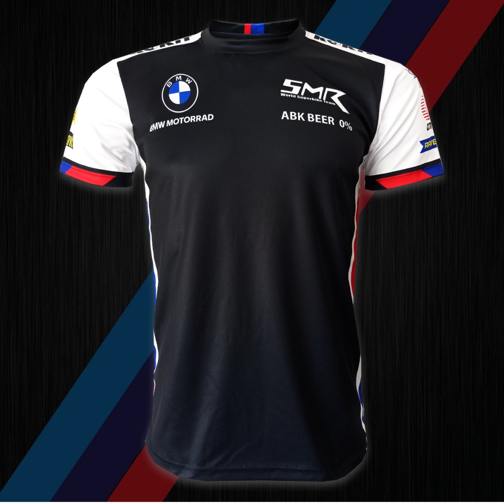 เสื้อยืดคอกลมโมโตจีพี เวิร์ลซุปเปอร์ไบค์ ทีม โรคิท บีเอ็มดับบลิว โมโตราร์ด #WB0059 พิมพ์ทั้งตัว ไซส์ S-5XL