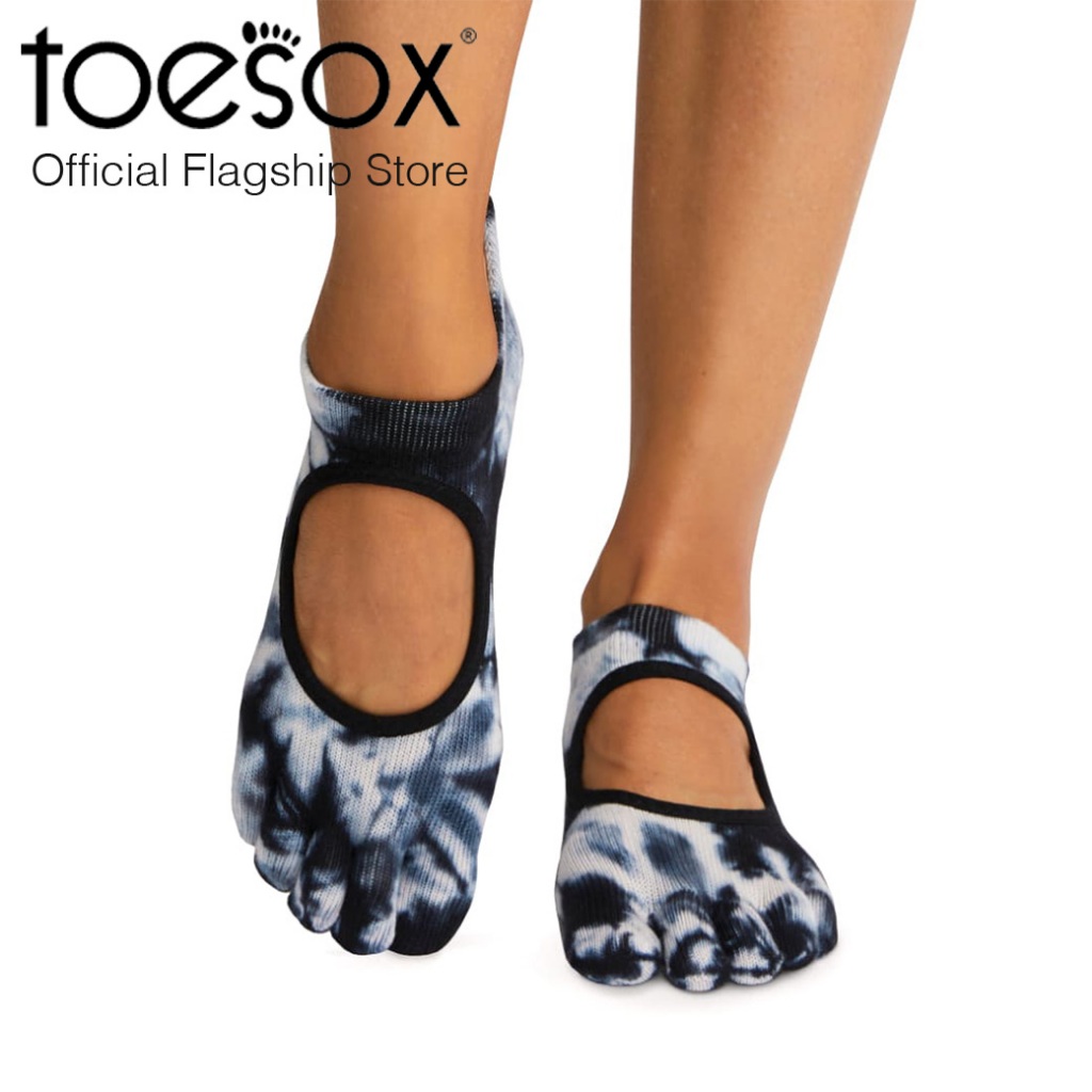 [NEW CORE 2025] Toesox Grip Full Toe Bellarina Vivid Tie Dye ถุงเท้ากันลื่นแยกนิ้ว ปิดนิ้วเท้า