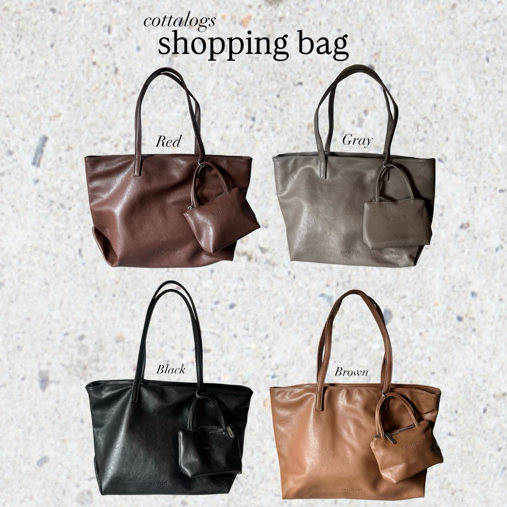 cottalogs รุ่น shopping bag (ได้2ใบ ใหญ่&เล็ก)