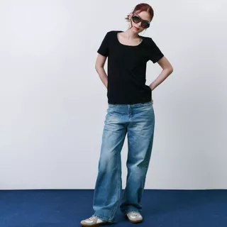 Chewa Basic U - เสื้อยืด Air soft คอยู - 8167