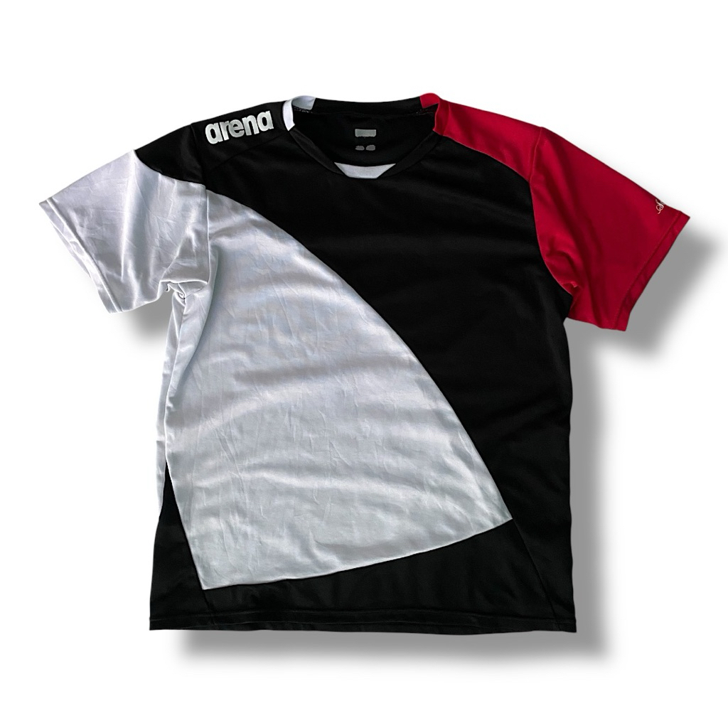 Arena Pattern Red-Black-White T‑Shirt