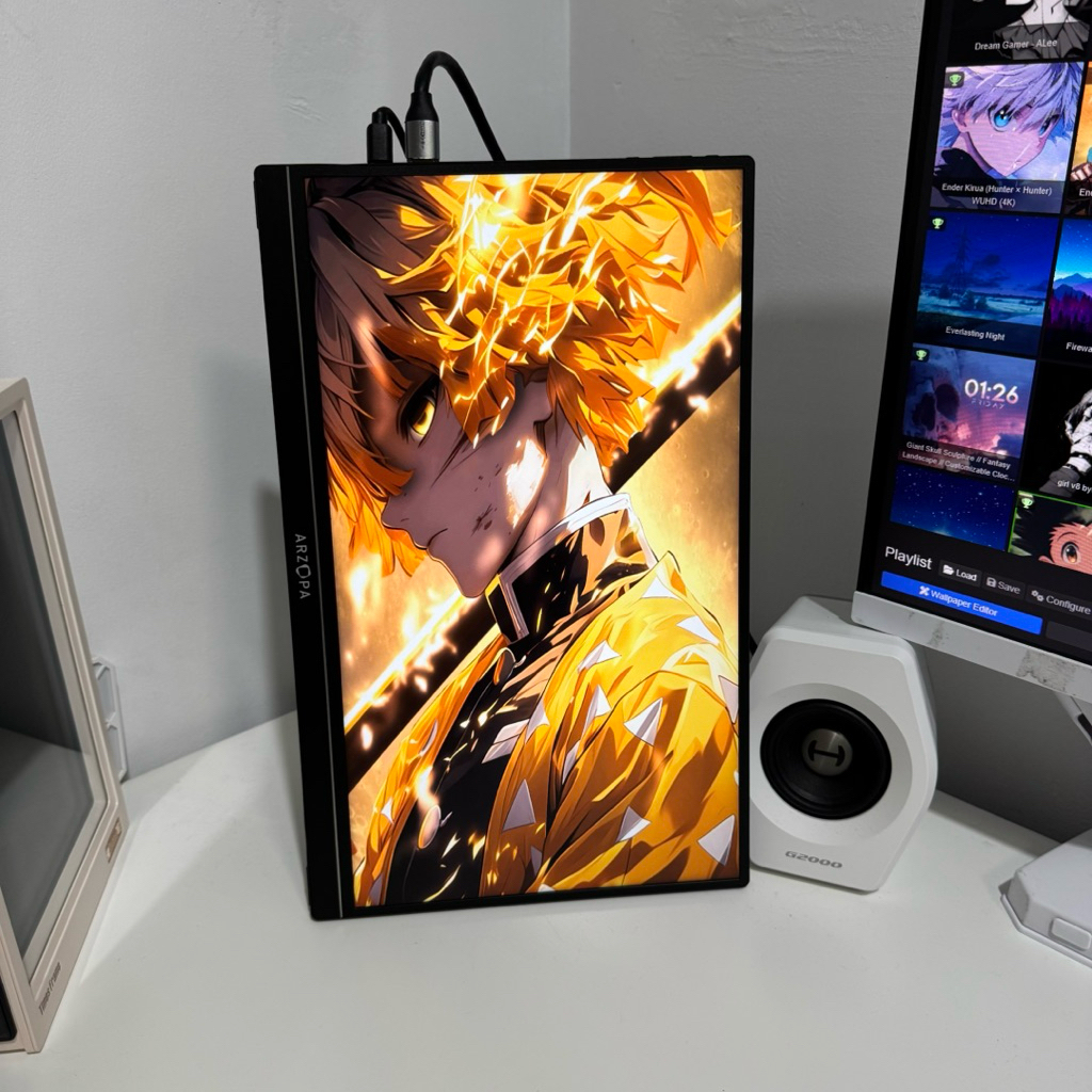 [ปล่อยต่อ]จอ Monitor Arzopa A1  Portable Monitor ขนาด15.6 นิ้วFHD 1080P จอพกพาบางเฉียบพร้อมขาตั้ง จอ