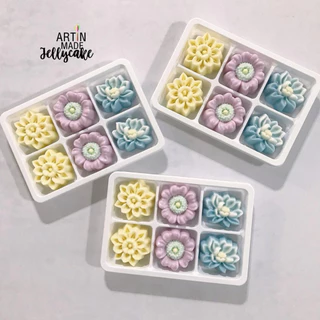 พิมพ์วุ้นพิมพ์ขนมชั้น ขนาด 5 cm ผิวด้านในลื่นเป็นมันเงา แพค 6 ชิ้น กุหลาบงาม บัวตอง ซูซาน กุหลาบจีบ สวรรค์ กุหลาบแองเจิล