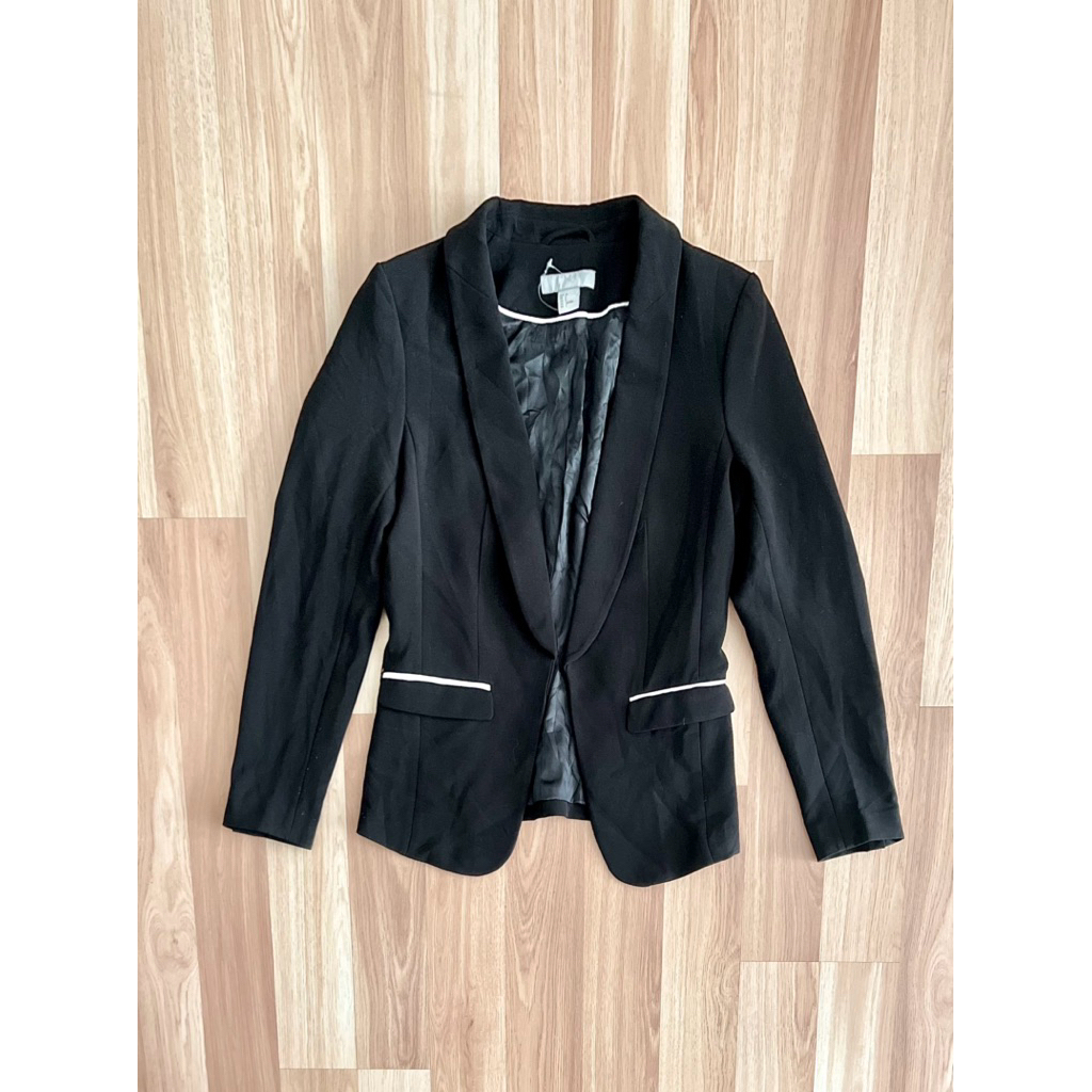 h&m blazer woman ดำ us8