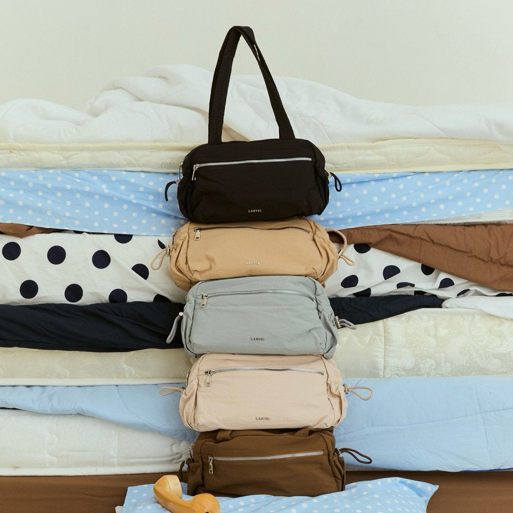 LASTEL💖กระเป๋าสะพายรุ่นLELO งานสั่งผลิตปั๊มlastel ผ้ากันน้ำ✨