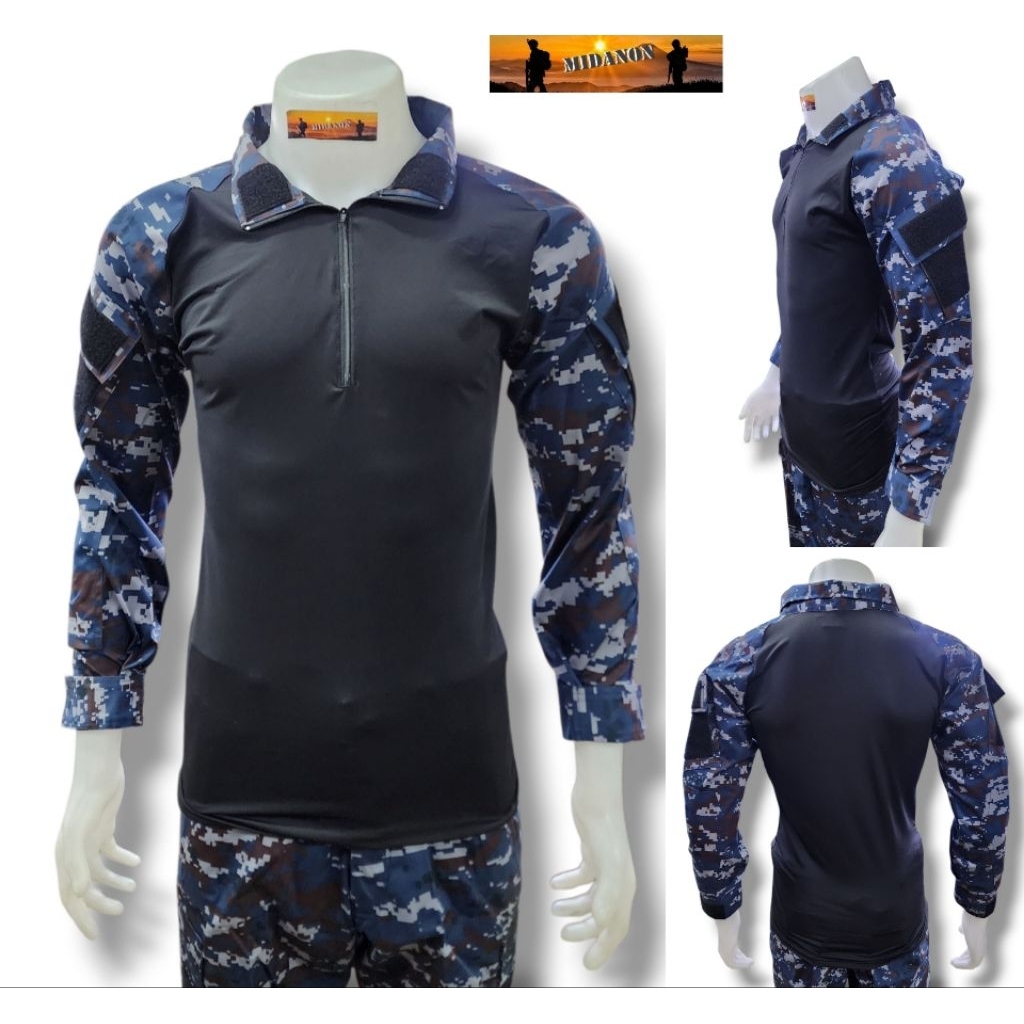 เสื้อคอมแบทเชิ้ต เสื้อCOMBAT ยุทธวิธี เนื้อนาโนเกรดทหาร พรางดิจิตอลทอ. รุ่นใหม่New