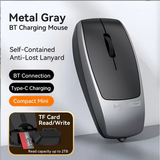 Mini Wireless Mouse Card Reader เม้าส์บลูทูธ ขนาดมินิ พกพาสะดวก รองรับ TF Card สูงสุด 2TB
