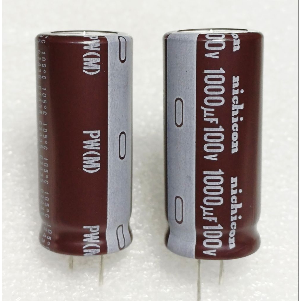 Nichicon PW 1000uf 100v capacitor ตัวเก็บประจุ คาปาซิเตอร์