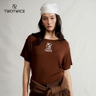 Twotwice - Ultra Soft Tee Brown tone ใส่ได้สองด้าน เส้นใยธรร…