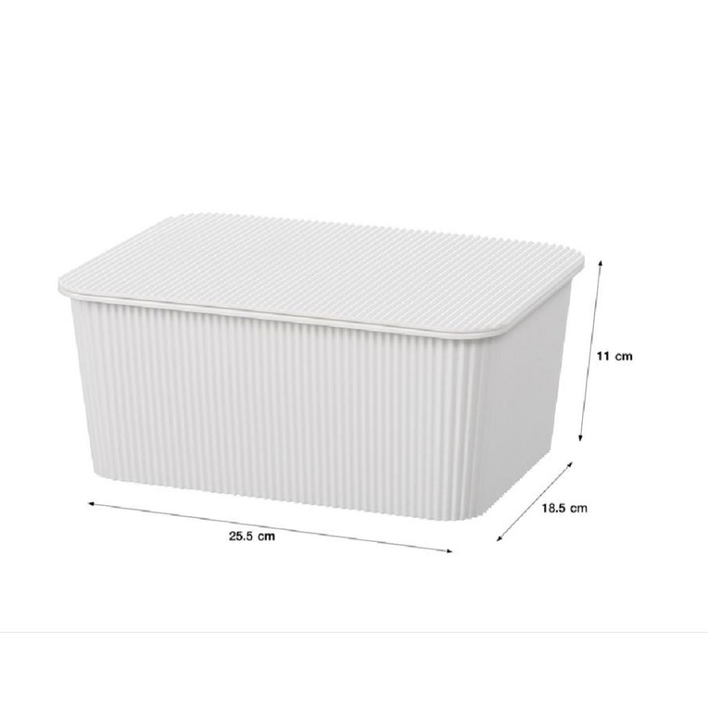 กล่องฝาปิด STACKO WIN SIZE S 25.5X18.5X11 ซม. สีขาว