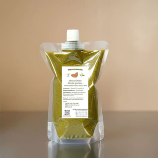 เนยอัลมอนด์ชนิดละเอียด รสมัทฉะ สูตรคลีน (ไม่มีน้ำตาล) Matcha green tea Almond Butter Smooth