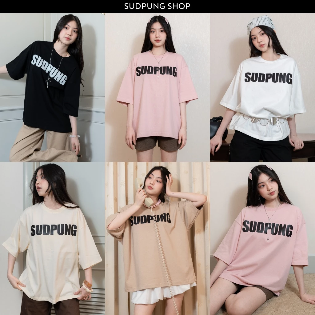 SPoversized_SP093 เสื้อยืดโอเวอร์ไซซ์ ผ้าคอตตอน100% ใส่สบาย ไม่ร้อน ใส่ได้ทุกโอกาส