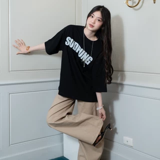 SPoversized_SP093 เสื้อยืดโอเวอร์ไซซ์ ผ้าคอตตอน100% ใส่สบาย ไม่ร้อน ใส่ได้ทุกโอกาส