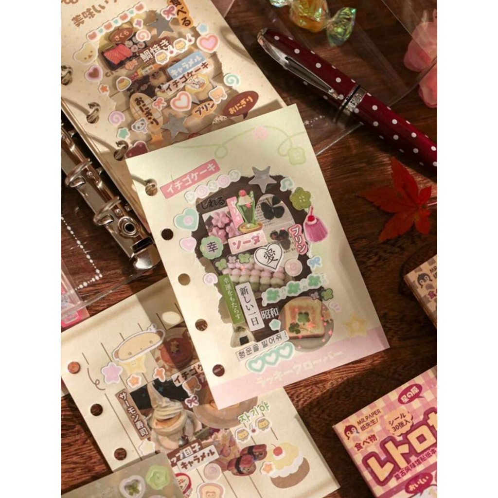 สติ๊กเกอร์ ร้านสะดวกซื้อพุดดิ้ง& ร้านกาแฟสไตล์โบราณ สมุดสติ๊กเกอร์ สติ๊กเกอร์ญี่ปุ่น สติ๊กเกอร์ญี่ปุ่น Japanese Sticker - รูปที่ 5