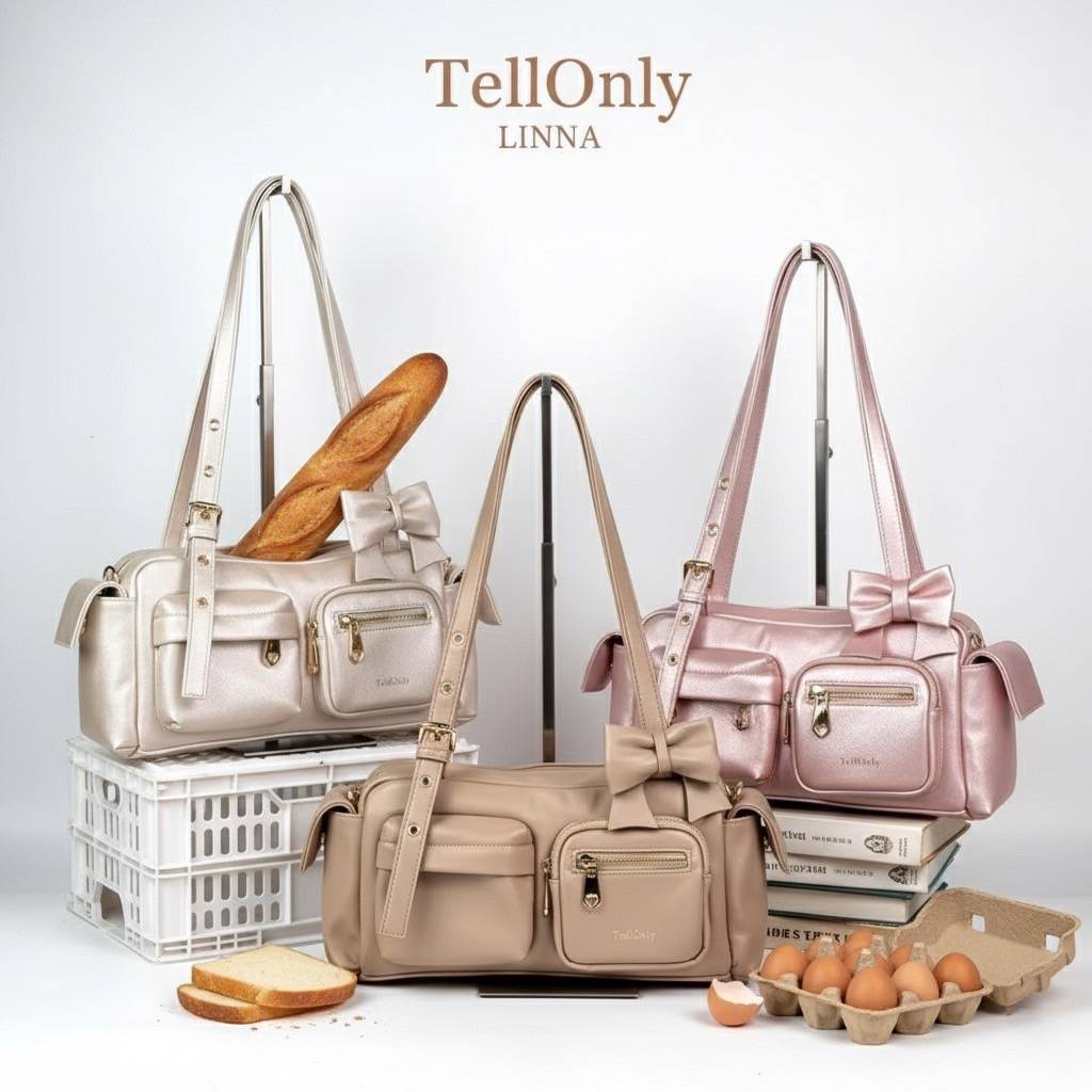🔥พร้อมส่ง งานสั่งตัด 🔥📌ใช้โค้ดร้านโคตรคุ้ม📌 กระเป๋า Linna bag งานสั่งตัด กระเป๋าสะพายข้าง คอสบอดี้ได้  สาย2เส้น