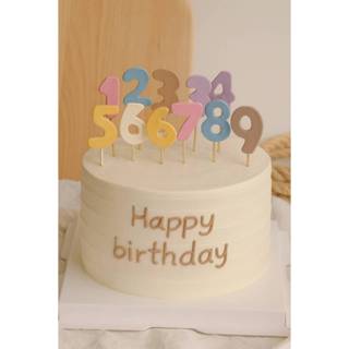 น้้ำตาลป้้น ตัวเลขเสียบไม้ ตกแต่งเค้กวันเกิด ทานได้