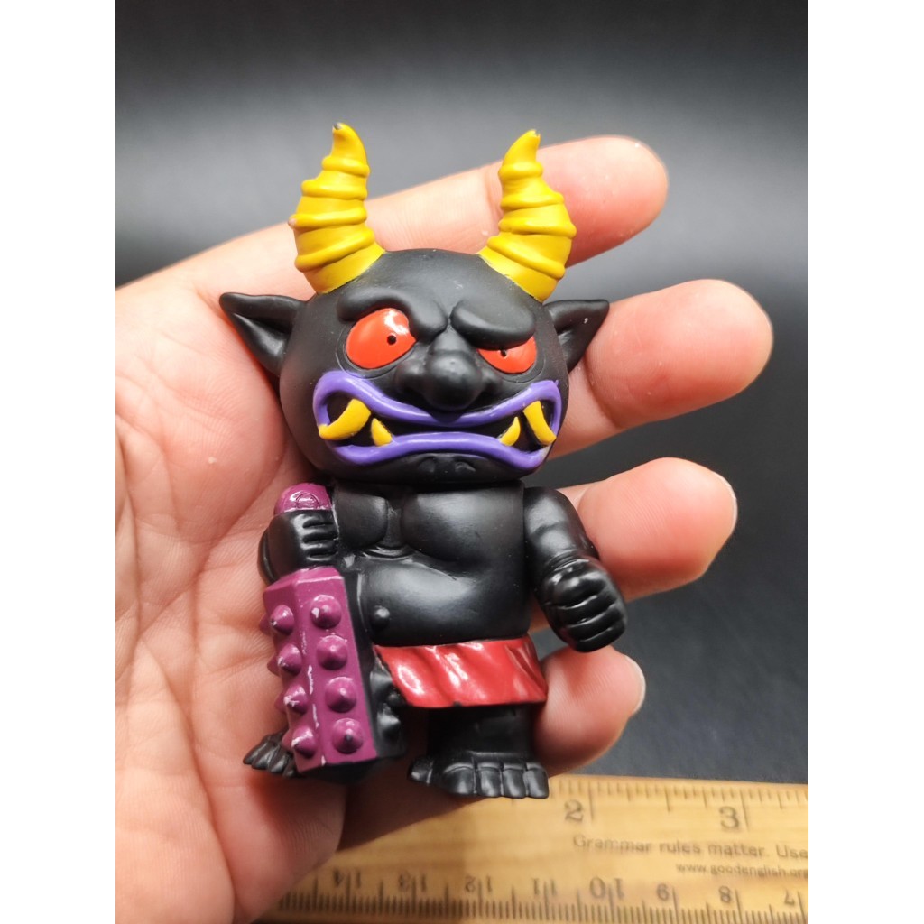 Yokai Watch Sofubi Terror Time Big Boss Black Oni Orcanos EX soft vinyl figure 3" RARE
