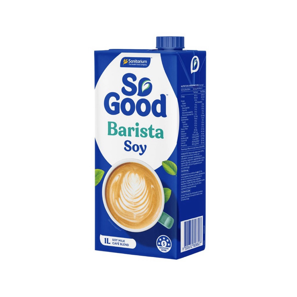 [ส่งด่วน] So Good Sanitarium Barista Soy Milk/ Barista Oat Milk/Barista Almond Milk 1 Lt โซกู๊ดบาริส