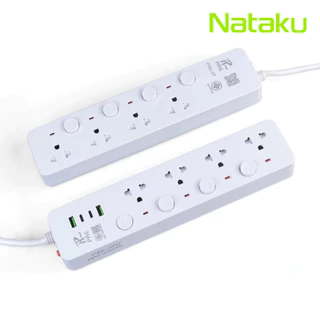 Nataku ปลั๊กพ่วง ปลั๊กไฟ ปลั๊ก 3ตา รุ่น37,37U 3เมตร 5เมตร 10เมตร พร้อมเบรกเกอร์ตัดไฟ มีมาตรฐาน มอก.