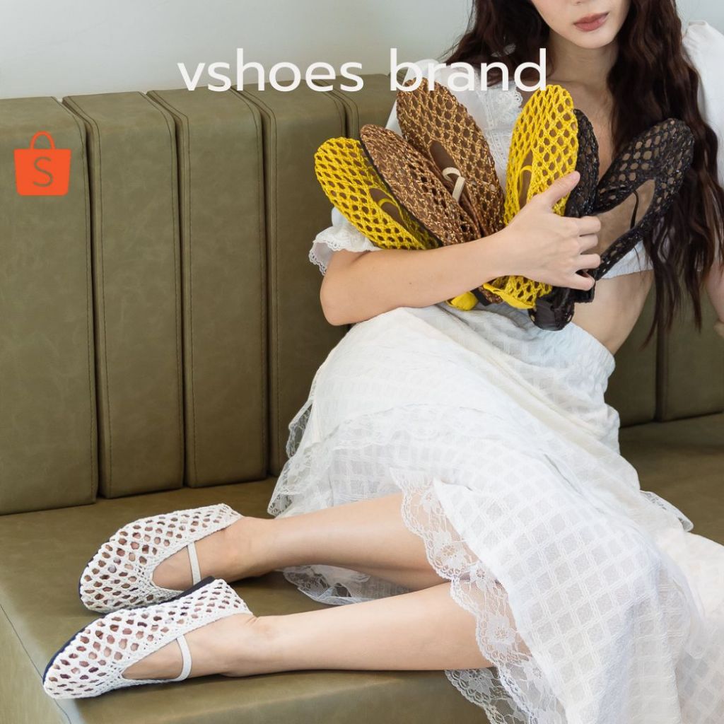 3210-1 รองเท้าคัทชู ถักสาน สายคาด