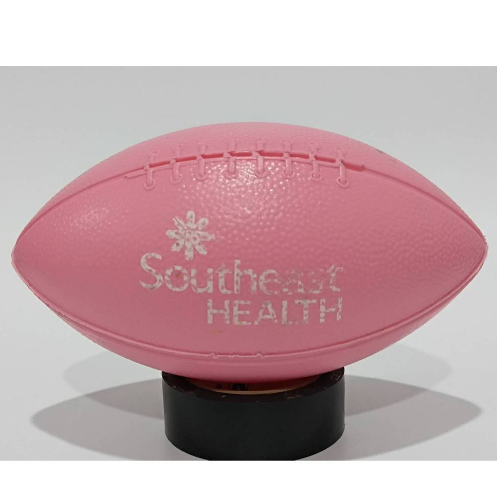 ลูกรักบี้ฟุตบอล SOUTHEAST HEALTH Pink Plastic ขนาด 14 x 8 CM.No Packged.