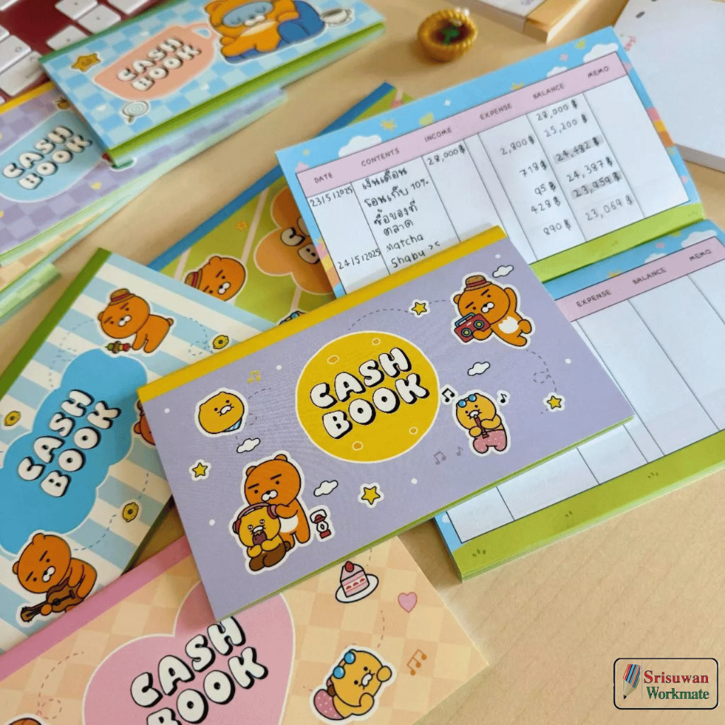 KAKAO CASH BOOK KK1632 สมุดออมเงิน ลายน่ารัก คละลาย 1 เล่ม