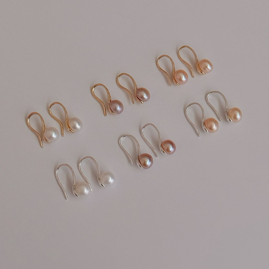 shellandgold - ต่างหูมุกน้ำจืดแท้แบบเกี่ยวหู