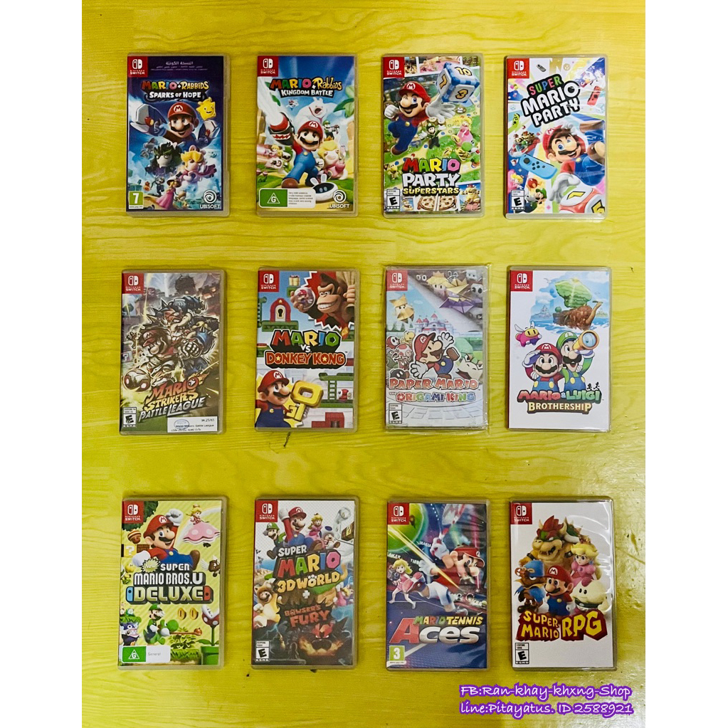 Nintendo switch #6 🍄 รวมเกมส์ Pokémon, Pikachu, Mario, Donkey Kong, Digimonstory, Yoshis.