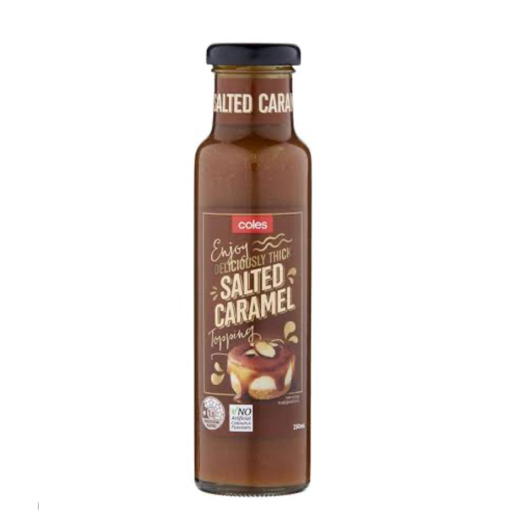 [พร้อมส่ง] Coles Salted Caramel Topping 250ml./Coles Chocolate Topping 615g/Coles Strawberry Topping