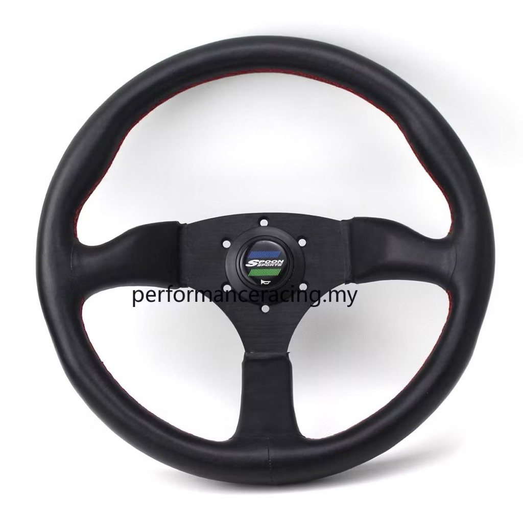 พวงมาลัย  SPOON หนังเรียบ 14นิ้ว งานสวย