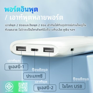 GOOJODOQ PowerBank แบตสำรอง 10000mAh 10w ชาร์จเร็ว Fast Charge Type C พาว์เวอร์แบงค์