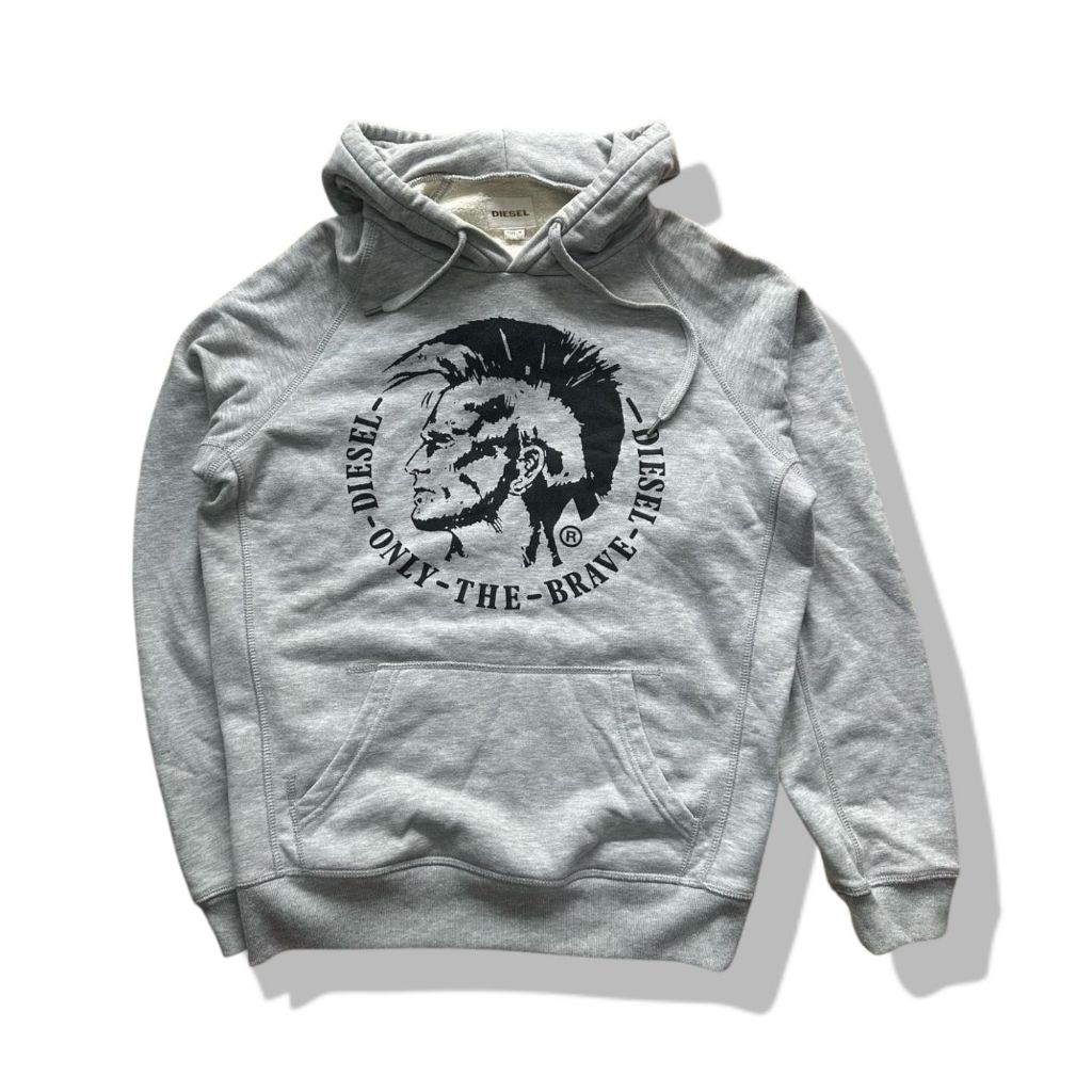 Diesel Sweatshirt Big Logo Hooded Jacket รอบอก 46”