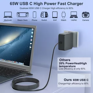 อะแดปเตอร์โน๊ตบุ๊ค 65W อแดปเตอร์ USB-C Type C Delivery PD Charger 20V 3.25A Laptop Power Adapter