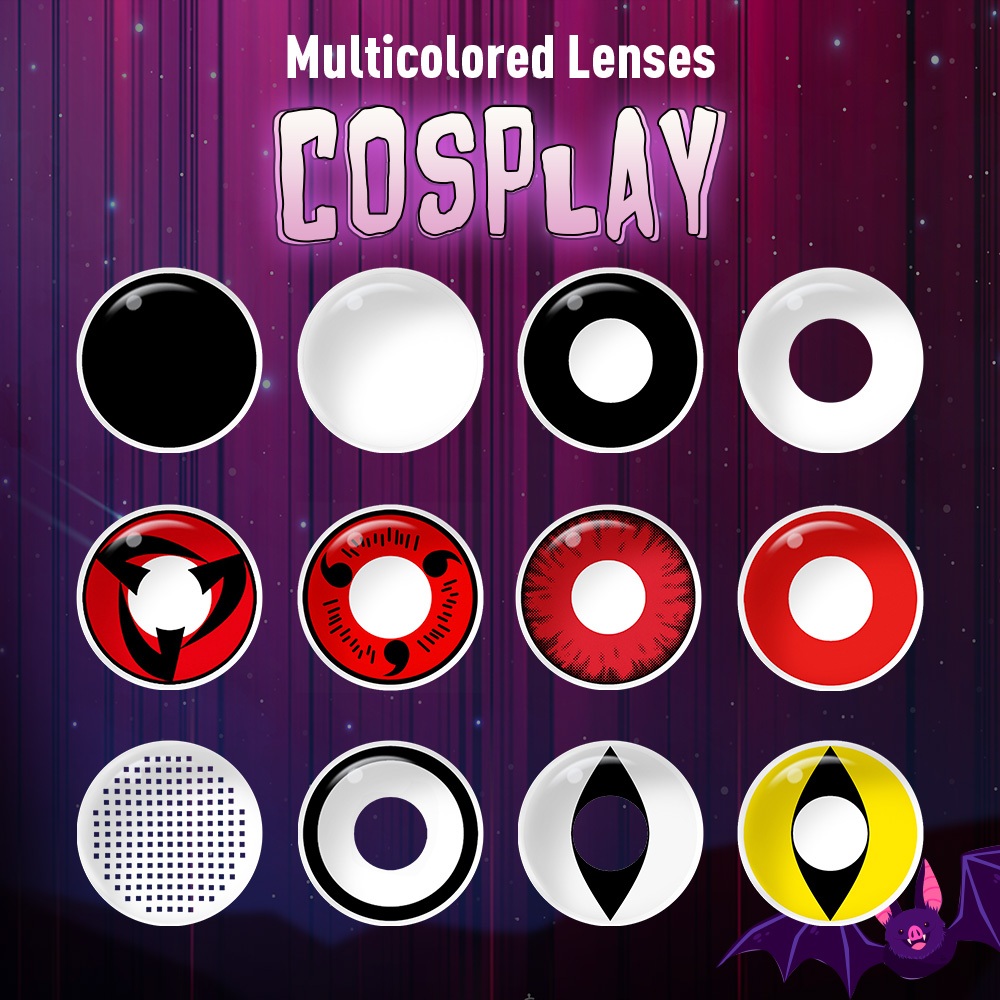 Magister & Realcon พร้อมส่งจากไทย ฮาโลวีน ตาผี คอนแทคเลนส์สีขาว รายปี ขายเป็นคู่ แถมฟรีตลับ คอนแทคเลนส์คอสเพลย์