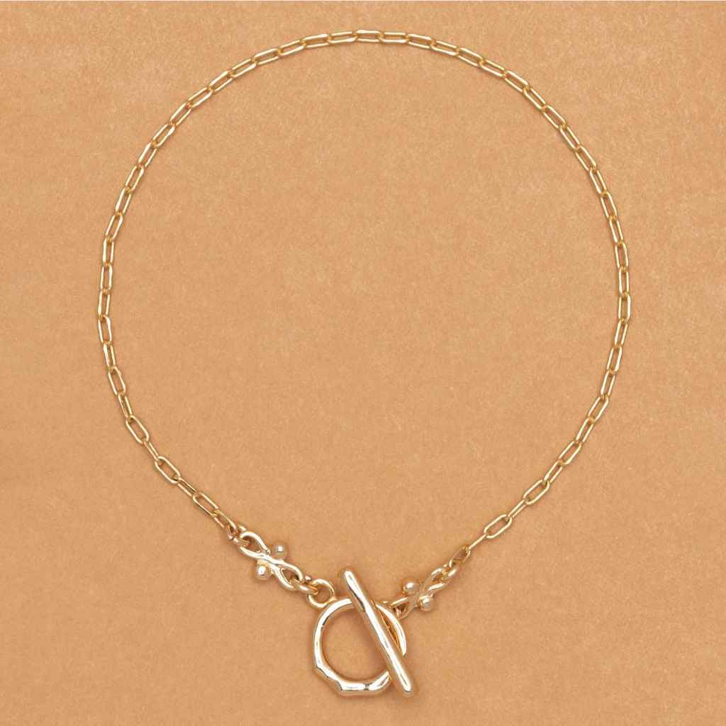 INFINITE CHAIN  LOOP OF GRACE BRACELET -สร้อยข้อมือโซ่สีทอง