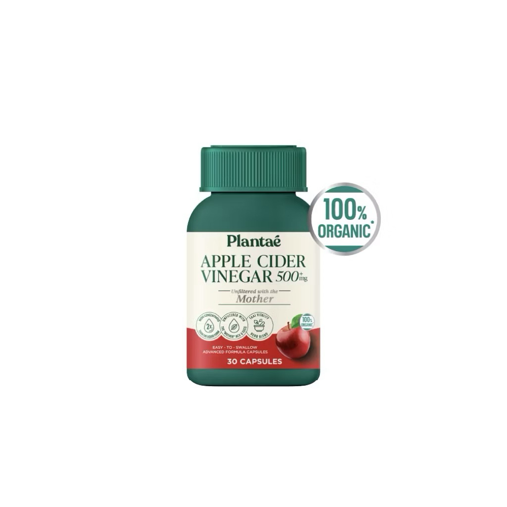 🔥ส่งด่วน🔥 Plantae Whole food : Apple Cider Vinegar Unfiltered with the Mother กระปุก 30 แคปซูล