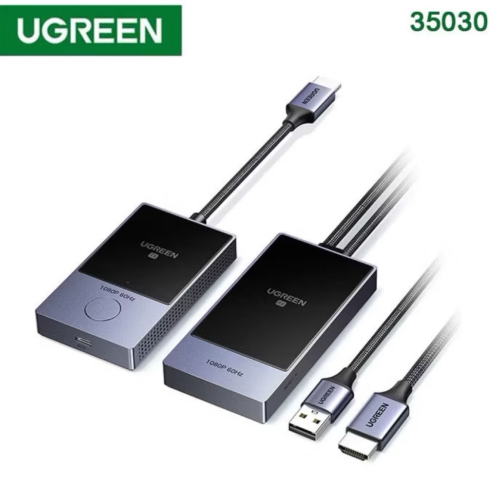 UGREEN HDMI WIRELESS ไร้สายได้ไกลถึง 30 เมตร รองรับความละเอียด Full HD 1080p/60Hz รุ่น 35030