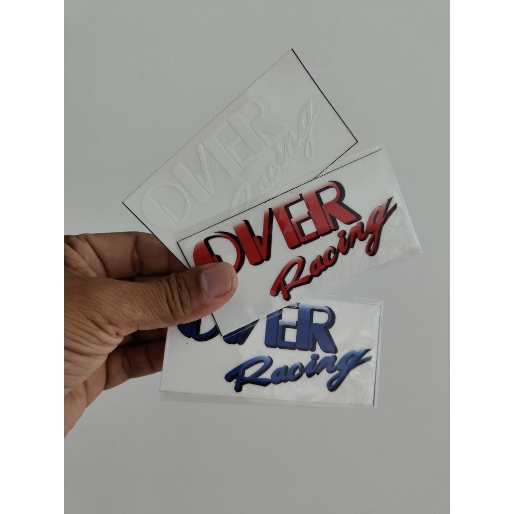สติ๊กเกอร์ Over Racing พื้นใส