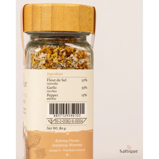 [ลด 20.- CODE : SALTIQUE] Saltique ดอกเกลือพรีเมียม GI จาก สมุทรสงคราม Saltique Garlic Pepper : ผสมกระเทียมพริกไทย