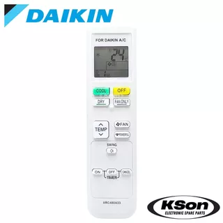 รีโมทแอร์ ไดกิ้น อะไหล่แอร์ Daikin Air Conditioner Remote Control รุ่น ARC480A33