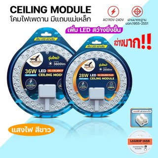 แผงไฟแม่เหล็ก แผงโคมไฟเพดาน ชิปLED 36/48ดวง สว่างมาก ไฟเพดาน แผงไฟ รุ่น HL- CEL 28W Plus/36W Plus
