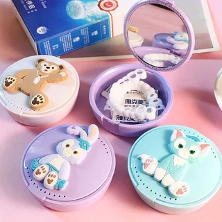กล่องจัดเก็บฟันปลอม กล่องรีเทนเนอร์ ✨กล่องแปรงมีกระจก ขนาดพกพา พกพาสะดวกง่ายต่อการจัดเก็บใช้งานสะดวก