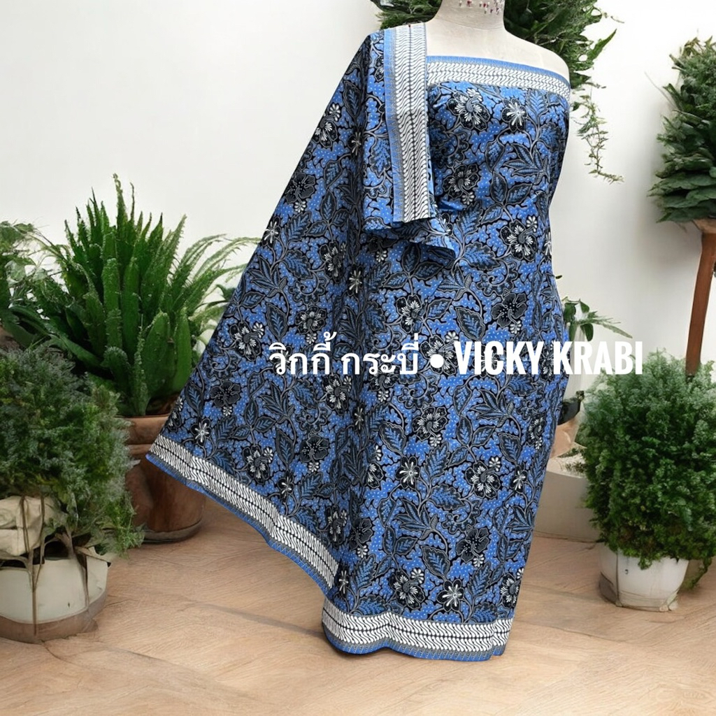 ผ้าปาเต๊ะอินโด ดอกไม้โบราณ เกรดพรีเมียม ผ้า Cotton 100% เนื้อนุ่ม ขนาด 180x110 ซม. 10สี