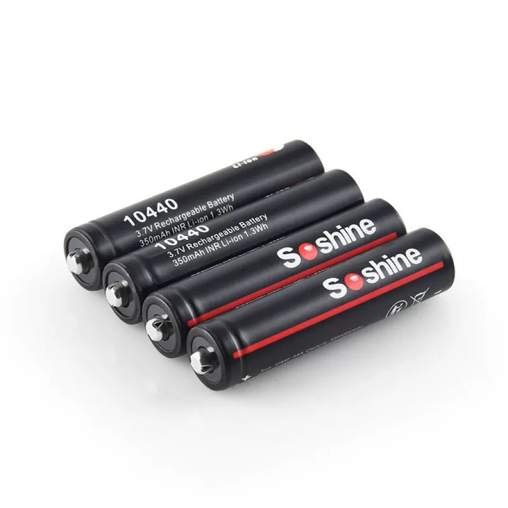 ถ่านชาร์จ Soshine 10440/AAA li-ion 3.7V ความจุเต็ม 350mAh ราคา ถูกที่สุด ดีลบีเคเค แกลเลอรีภาพที่ 3